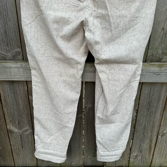 Abercrombie & Fitch Pants Stretch Size XL Cotton Linen Blend Beige NWT - Picture 7 of 9